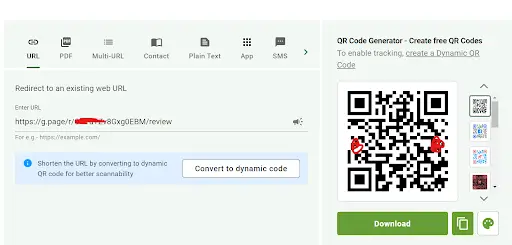 Create a QR Code for GBP Review Link